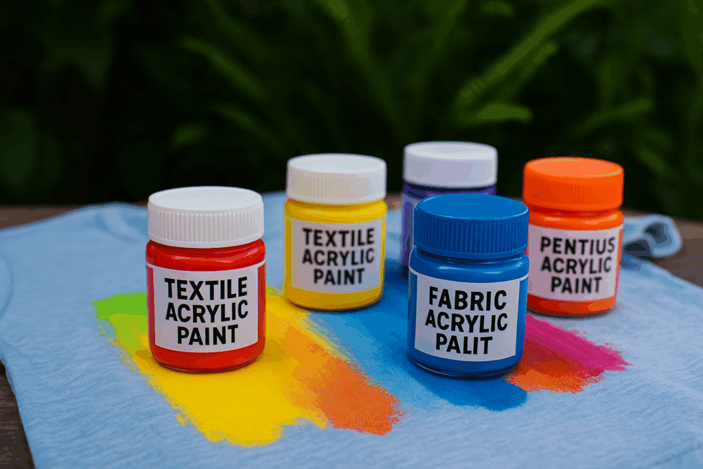 Peinture textile colorés